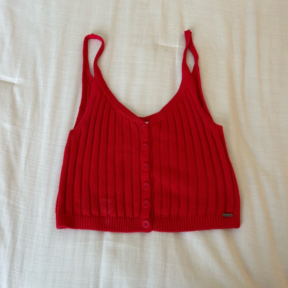 Hollister Spaghetti Strap Red Sweater | Size S